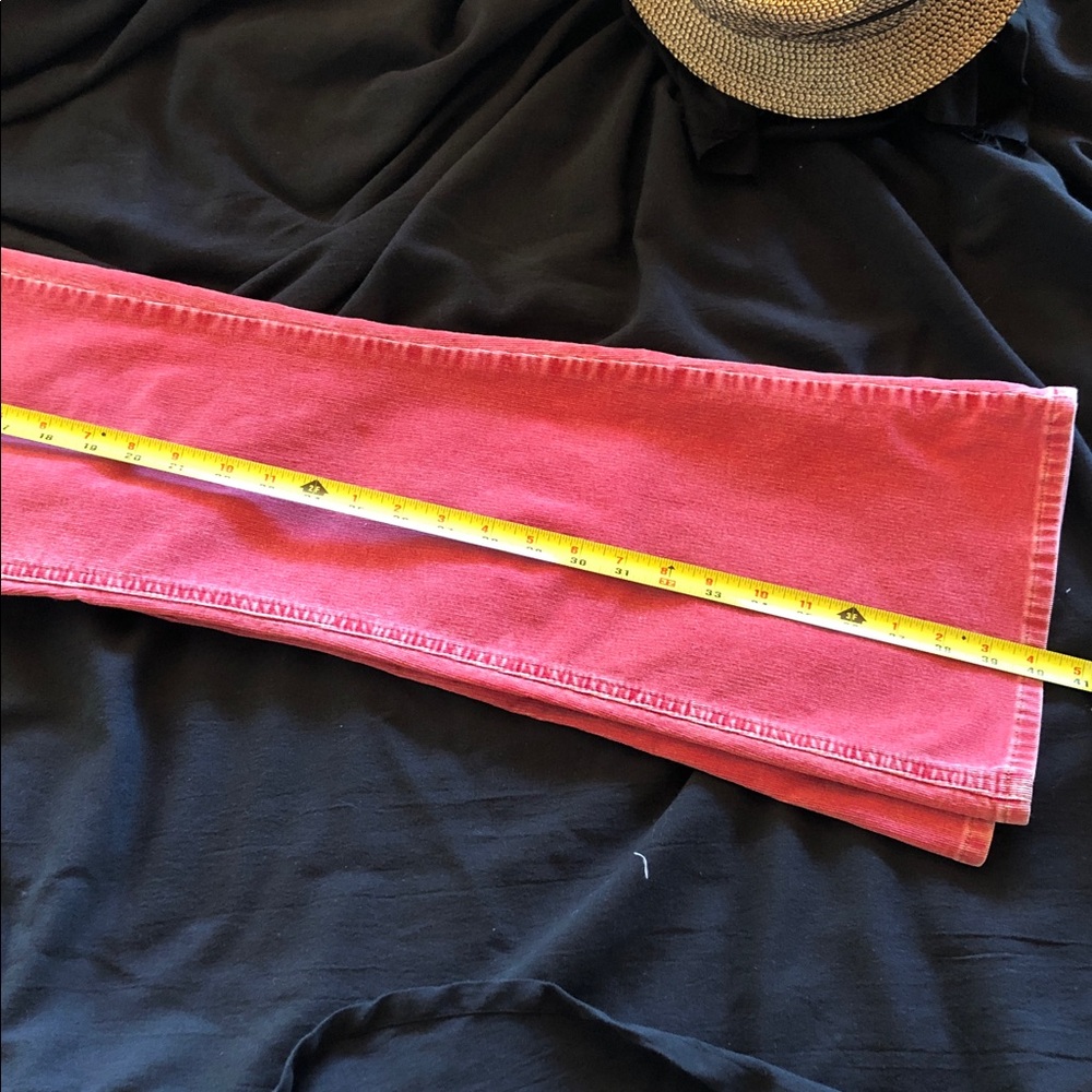 Vibrant pink Flare velvet Jeans for Women - Picture 10 of 12